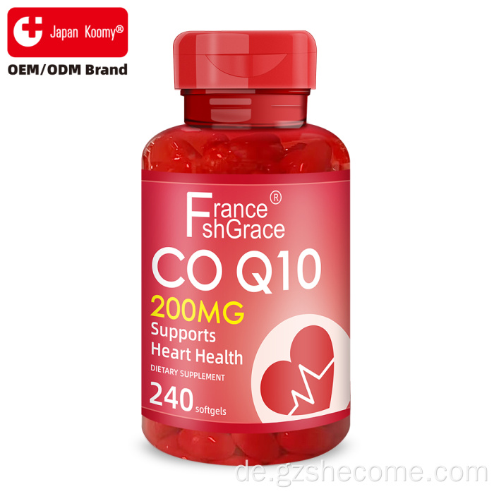 GMP-zertifizierte CoQ10-Kapseln für die Herzgesundheit für Erwachsene